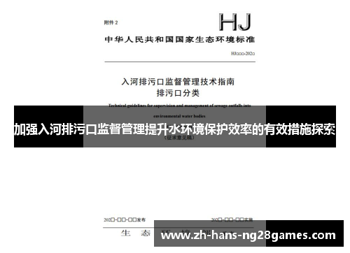 加强入河排污口监督管理提升水环境保护效率的有效措施探索